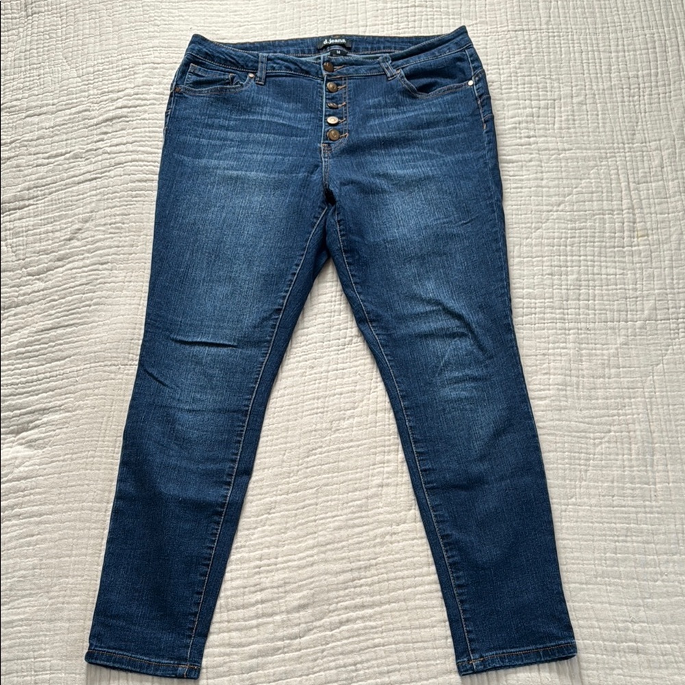 d. jeans Blue Skinny Jeans Classic Style - Size 14